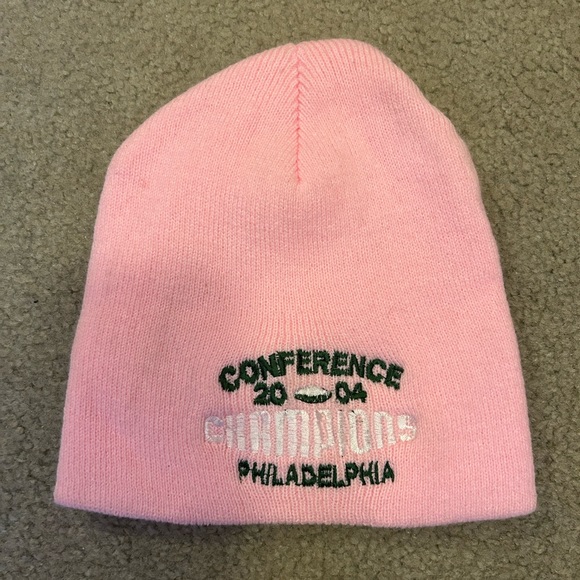 Philadelphia Eagles Women’s 2004 Champions Pink Knit Beanie - Picture 1 of 2